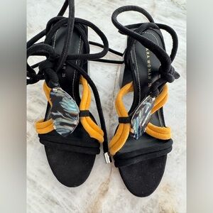 Zara ankle strap suede heel sandals. Size 36.
NWT